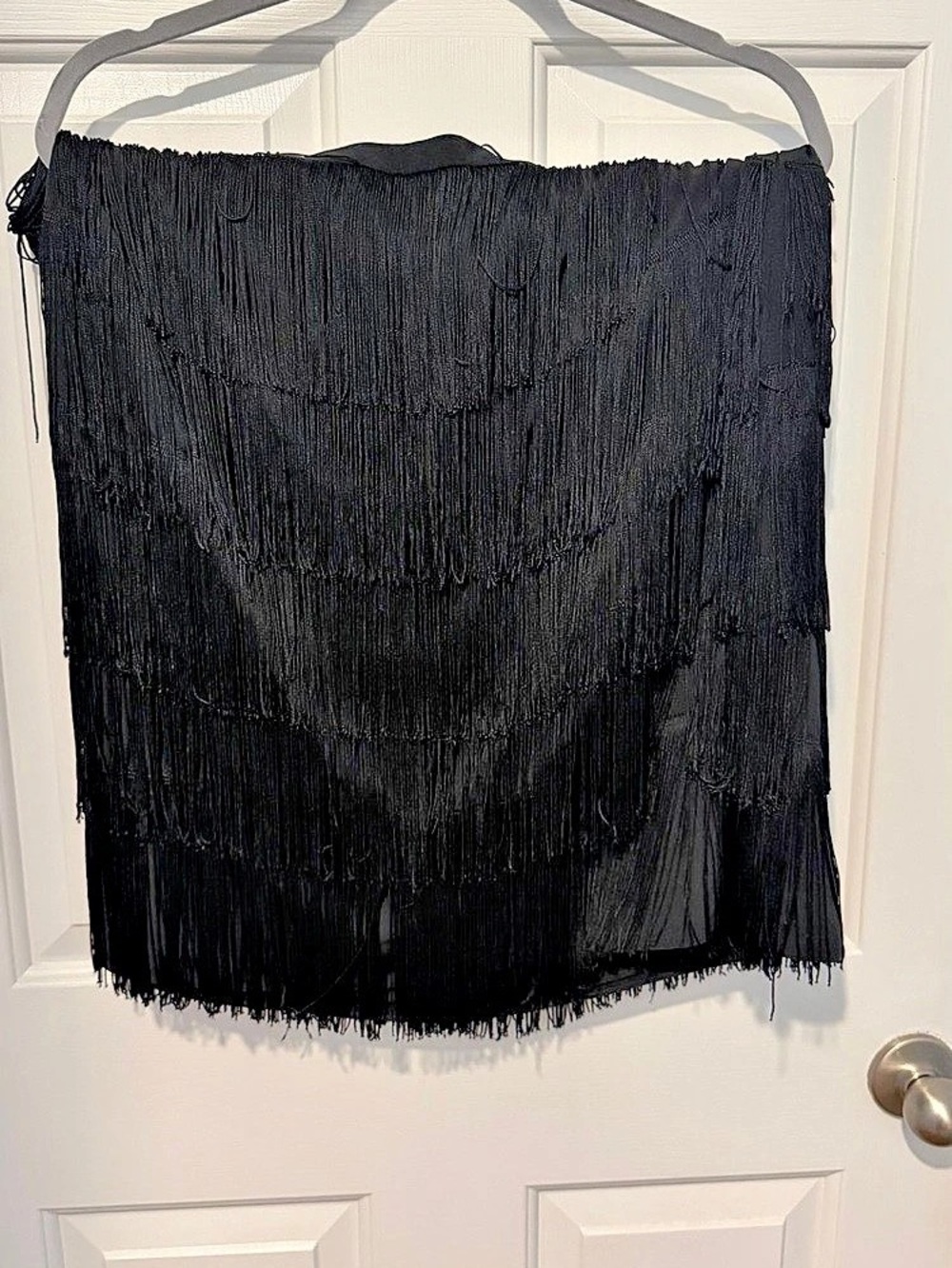 Ralph Lauren Black Fringe Mini Skirt